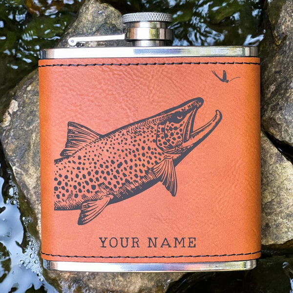 Brown Trout Flask - Customizable