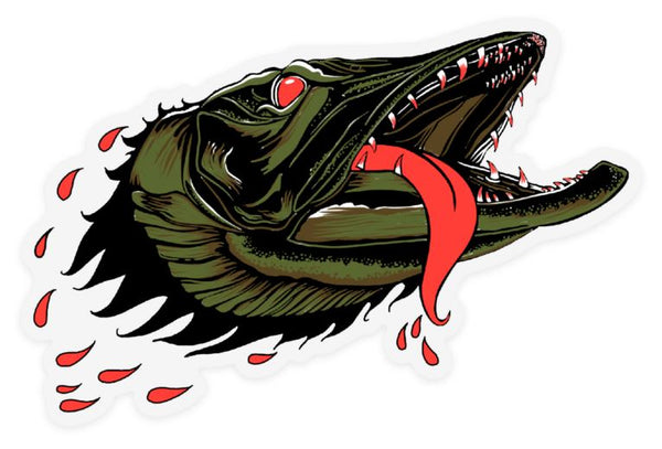 Badgers Water Wolf - Musky - Clear Sticker