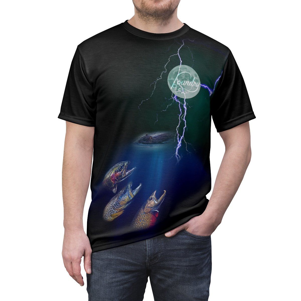 Three Trout Moon - Fly Fishing Tee