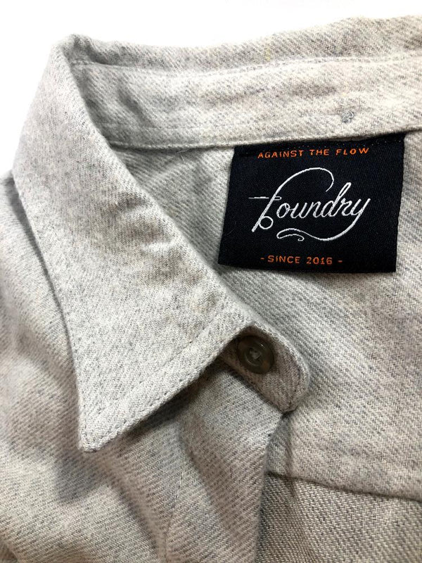 Against The Flow - Stone -  Button Up Flannel - Foundry Fishing