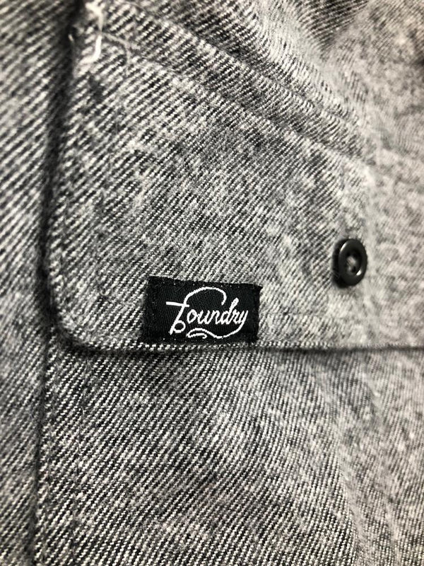 Against The Flow - Charcoal -  Button Up Flannel - Foundry Fishing