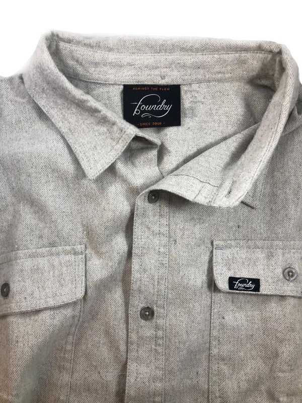 Against The Flow - Stone -  Button Up Flannel - Foundry Fishing