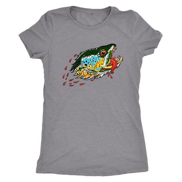 Badgers Water Wolf - Brown Trout - Womens Fly Fishing Tee - Foundry Fishing 