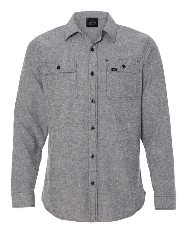 Against The Flow - Charcoal -  Button Up Flannel - Foundry Fishing