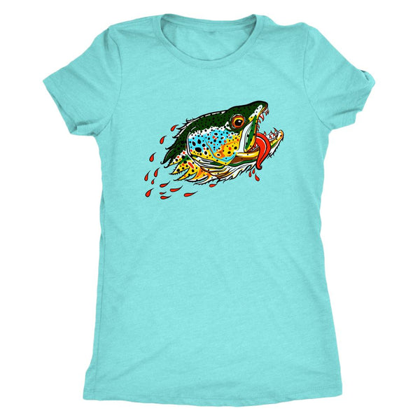 Badgers Water Wolf - Brown Trout - Womens Fly Fishing Tee - Foundry Fishing 