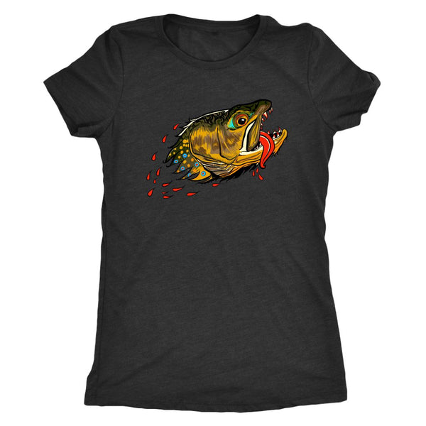 Badgers Water Wolf - Brook Trout - Womens Fly Fishing Tee - Foundry Fishing 