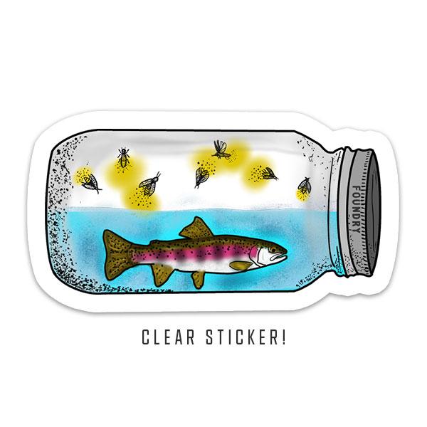 Lightning In A Bottle - Rainbow Trout Sticker - Foundry Fishing