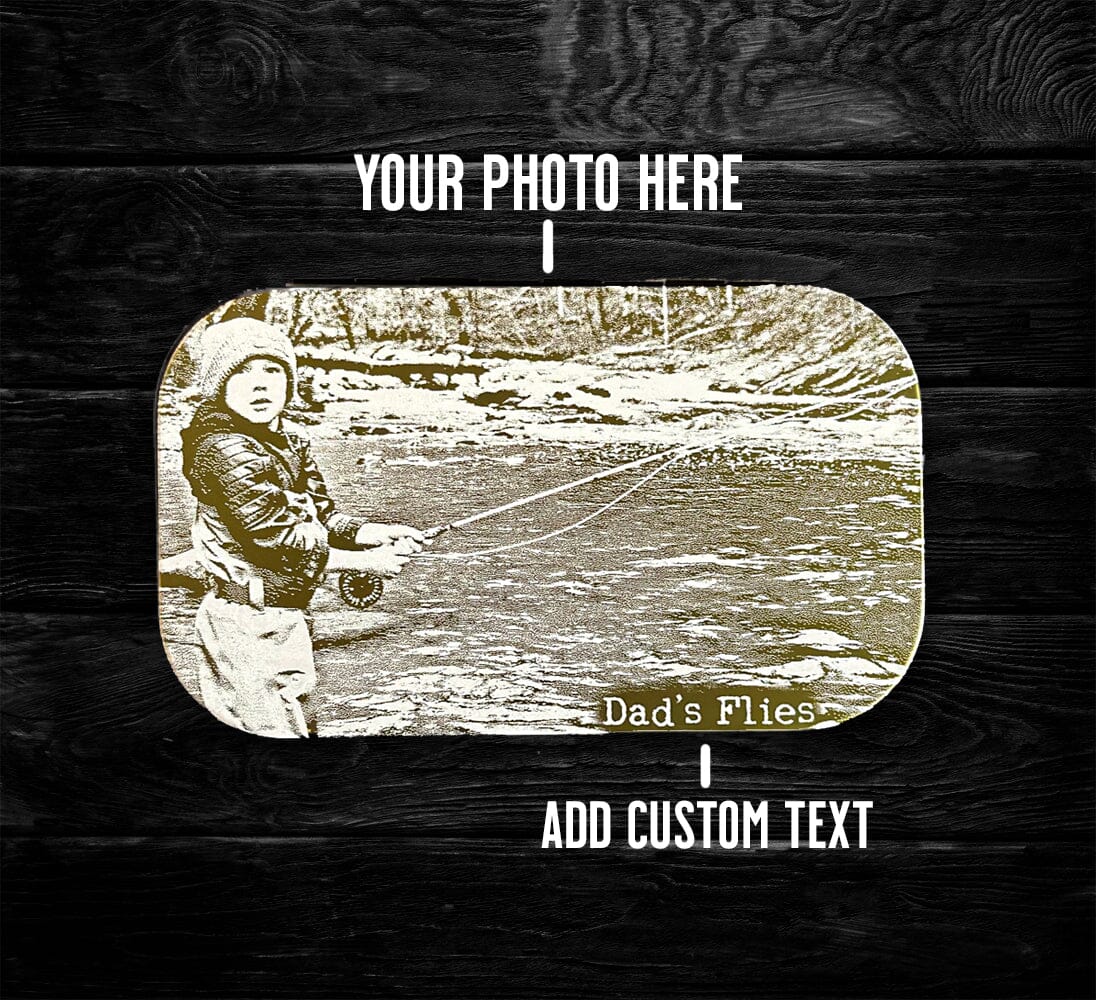 engraved fly fishing box Custom Photo Aluminum Fly Box