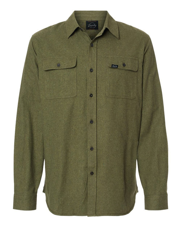 Against The Flow - Olive -  Button Up Flannel