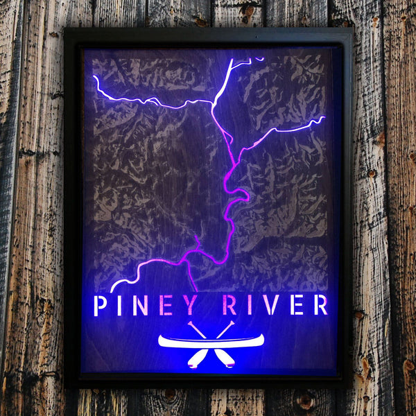 SALE - 100% Customized Wooden Water Map - LED Lit - Read Product Info Below For Details