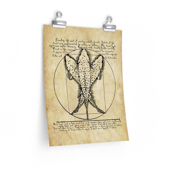 Vitruvian Trout -  Fly Fishing Art Print