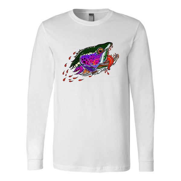 Badgers Water Wolf - Rainbow Trout - Color Options - Long Sleeve Tee - Foundry Fishing 