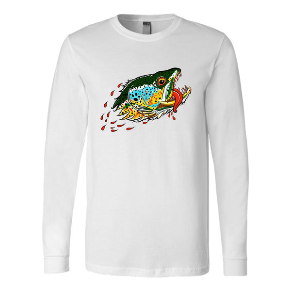 Badgers Water Wolf - Brown Trout - Color Options - Long Sleeve Tee - Foundry Fishing 