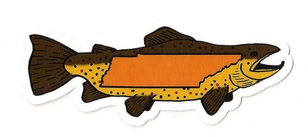 Go Big Brown Sticker - Foundry Fishing 