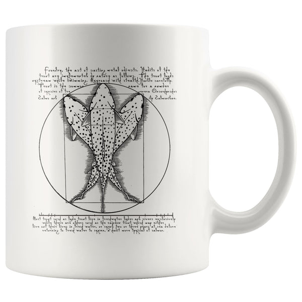 Vitruvian Trout - Coffee Mug - Foundry Fishing 