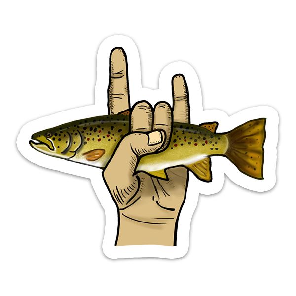Rock Trout - Brown Trout Sticker - Foundry Fishing 