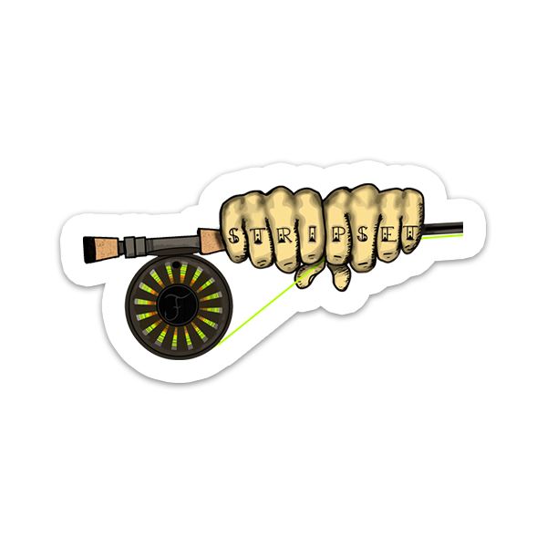 Strip Set Knuckles - Fly Fishing Sticker - Foundry Fishing 