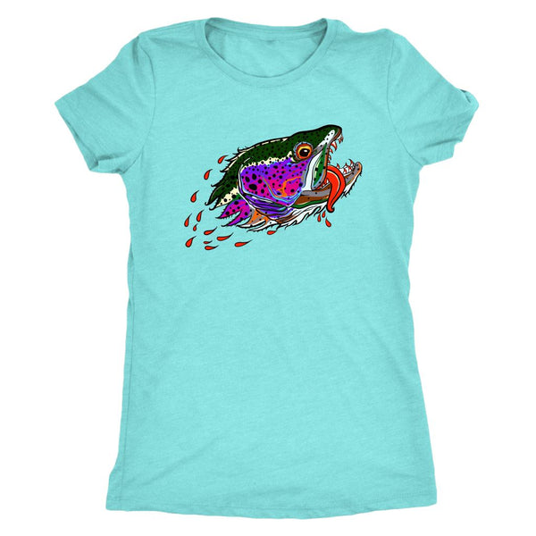 Badgers Water Wolf - Rainbow Trout - Womens Fly Fishing Shirt - Foundry Fishing 