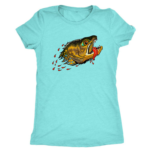 Badgers Water Wolf - Brook Trout - Womens Fly Fishing Tee - Foundry Fishing 