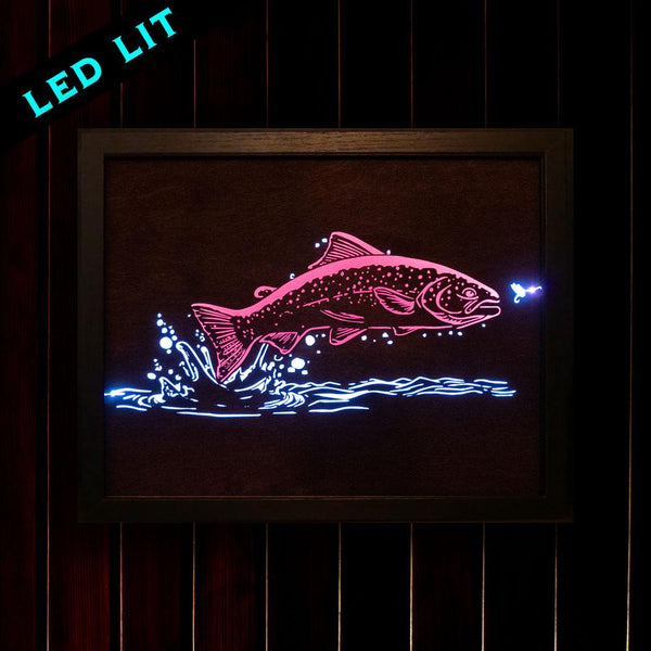 Trout Sign - LED Backlit - Foundry Fishing 
