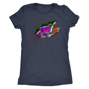Badgers Water Wolf - Rainbow Trout - Womens Fly Fishing Shirt - Foundry Fishing 