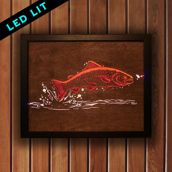 Trout Sign - LED Backlit - Foundry Fishing 